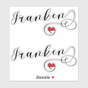 Franken, Französisches Flaggenherz, Franken Aufkleber