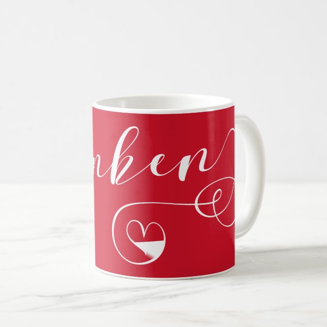 Franken, Französisches Flaggenherz, Franken Kaffeetasse (VorderseiteRechts)
