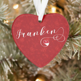 Franken, Französisches Flaggenherz, Franken Ornament