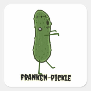 Franken-Pickle-Aufkleber Quadratischer Aufkleber