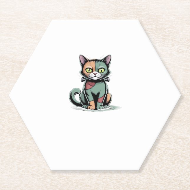 FrankenCat Oversized T - Shirt Untersetzer (Vorderseite)