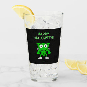 FrankenCheese Halloween Greetings Glass Tumbler