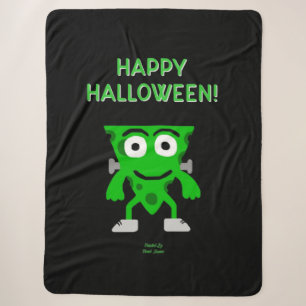 FrankenCheese Halloween Greetings Sherpa Blanket Sherpadecke