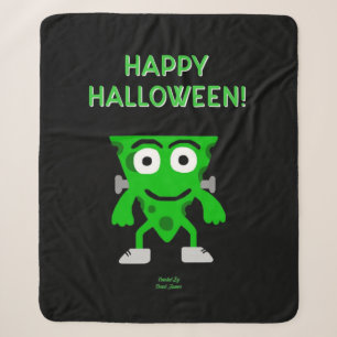 FrankenCheese Halloween Greetings Sherpa Blanket Sherpadecke
