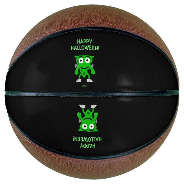 FrankenCheese Halloween Grüße Basketball (Vorderseite)