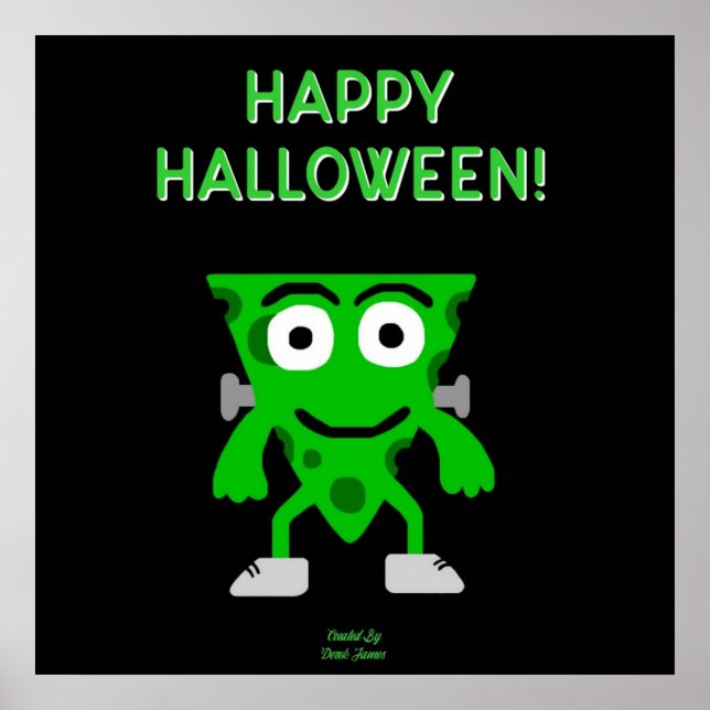 FrankenCheese Halloween Grüße Poster (Vorne)