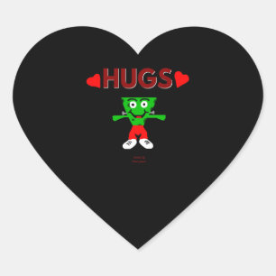 FrankenCheese Hugs Heart Sticker