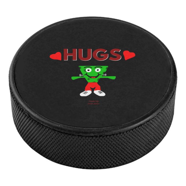 FrankenCheese Hugs Hockey Puck (3/4)