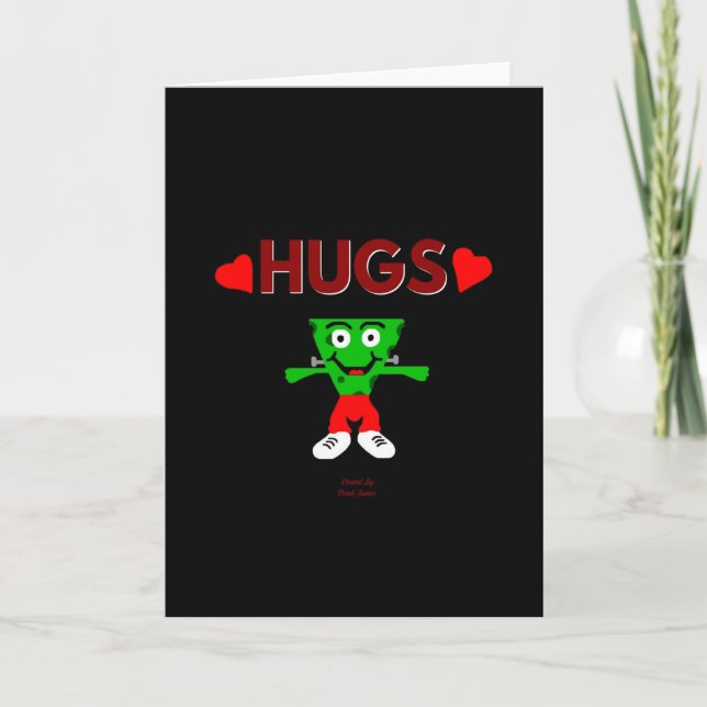 FrankenCheese Hugs Vertical Greeting Card Karte (Vorderseite)