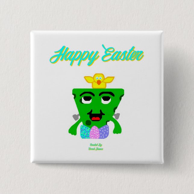 FrankenCheese Oaster 2 Inch Square Button (Vorderseite)