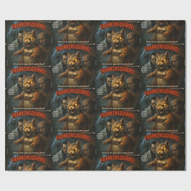 Frankeneichhörnchen Geschenkpapier (Flach)