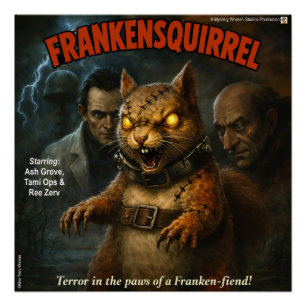 Frankenhörnchen Classic Movie Parodie Poster