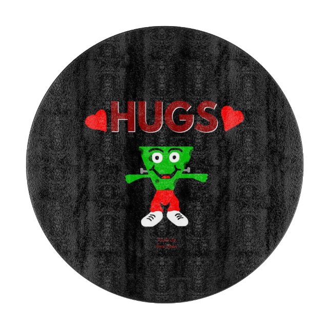 FrankenKäse-Hugs-Round-Cutting-Board 30,4 cm Schneidebrett (Vorderseite)
