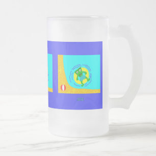 FrankenKäse Sommer Große Mattierte Glas-Tasse Mattglas Bierglas