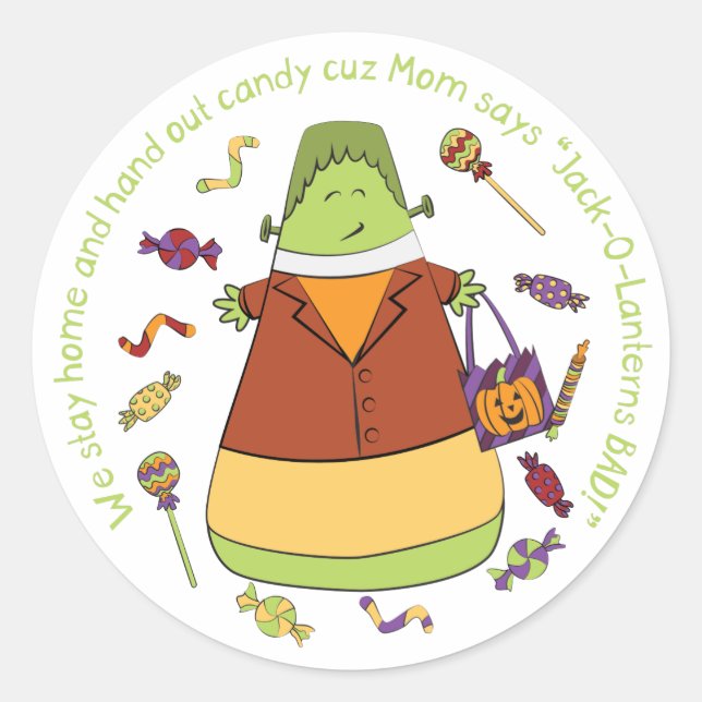 Frankenkid Sticker - Corny Candy Monsters (Vorderseite)