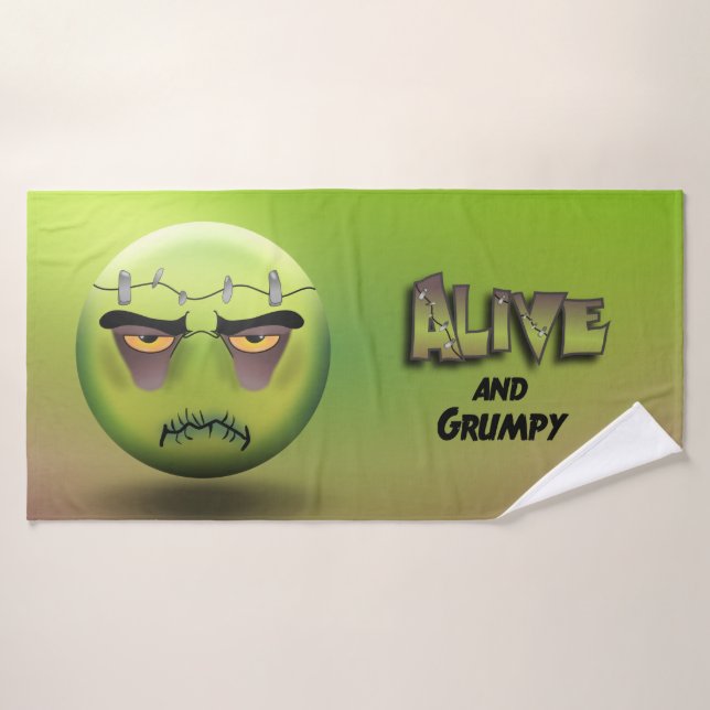 Frankenmoji-Badetuch Badehandtuch (Badehandtuch)