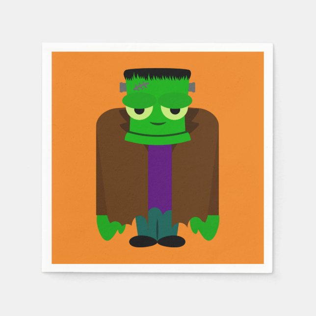 Frankenmonster Halloween-Kleid Serviette (Vorderseite)