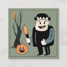 Frankenmonster Happy Halloween vom Lehrer Begleitkarte