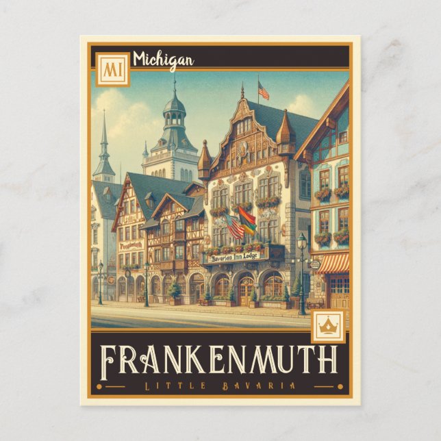 Frankenmuth | VINTAG Postkarte (Vorderseite)
