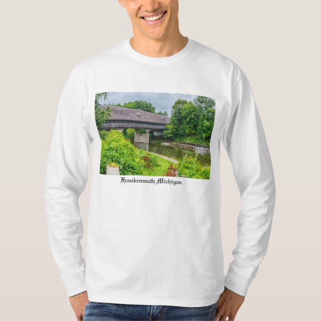 Frankenmuths Covered Bridge Long Sleeve T - Shirt (Vorderseite)