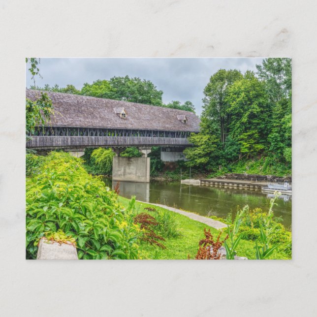 Frankenmuths Covered Bridge Postcard Postkarte (Vorderseite)