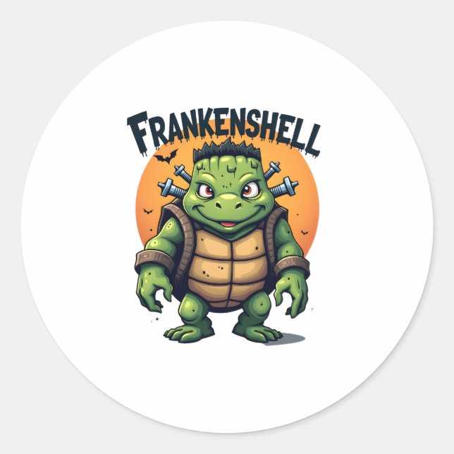 Frankenshell Turtle Runder Aufkleber (Vorderseite)