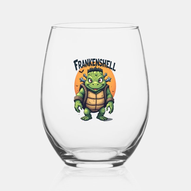 Frankenshell Turtle Weinglas Ohne Stiel (Vorderseite)