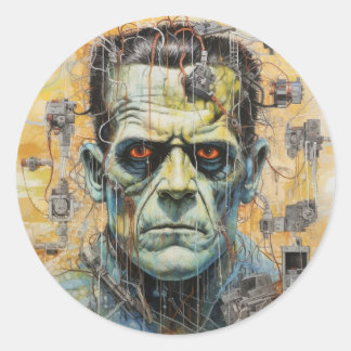Frankenstei Runder Aufkleber