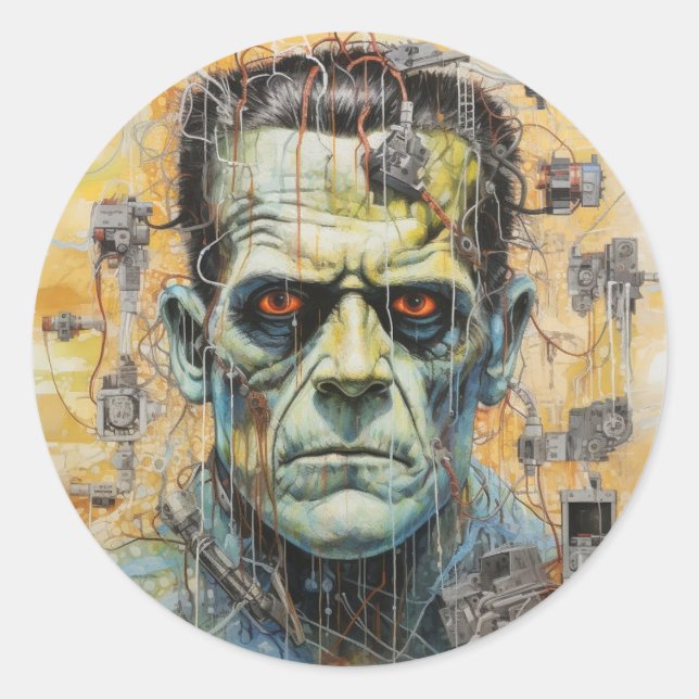 Frankenstei Runder Aufkleber (Vorderseite)