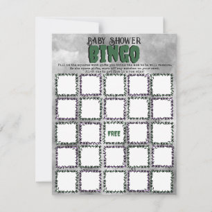 Frankenstein Baby Shower Bingo Game Mitteilungskarte