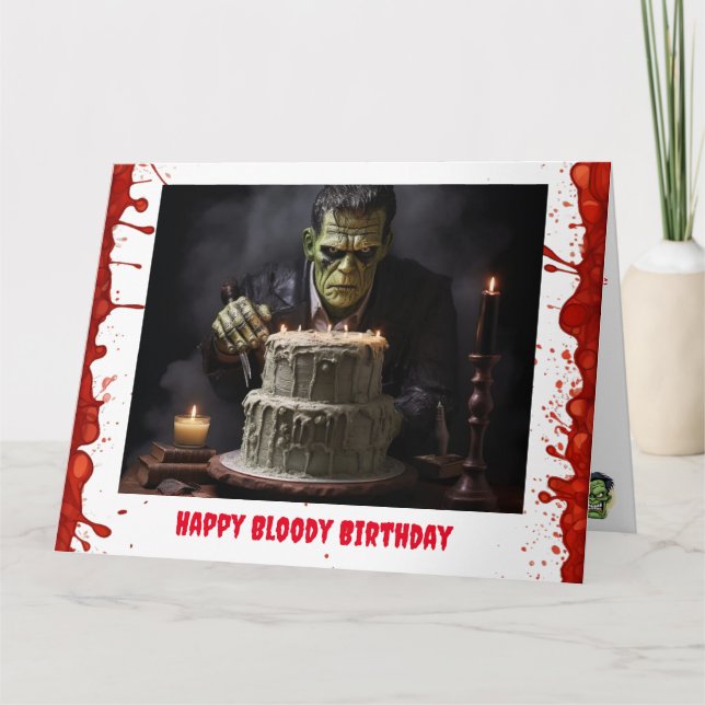 Frankenstein Birthday Card Karte (Vorderseite)