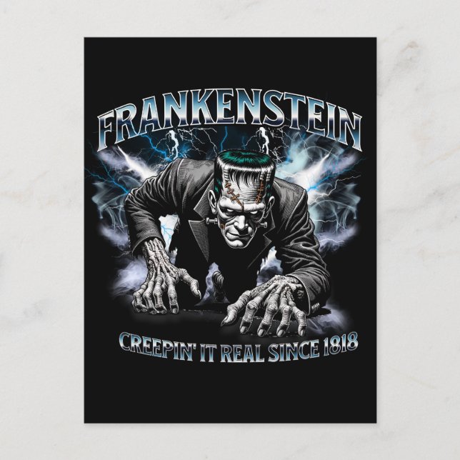 Frankenstein Bootleg Style Postcard Postkarte (Vorderseite)