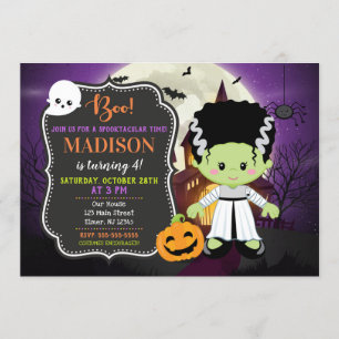 Frankenstein Bride Halloween Geburtstag Einladung