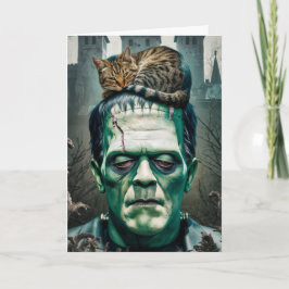 Frankenstein Cat Nickerchen Karte