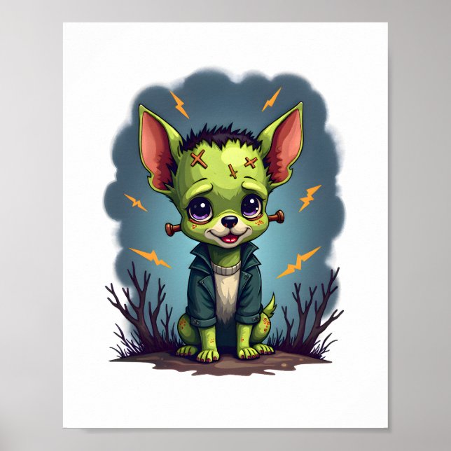 Frankenstein Chihuahua Shock Poster (Vorne)