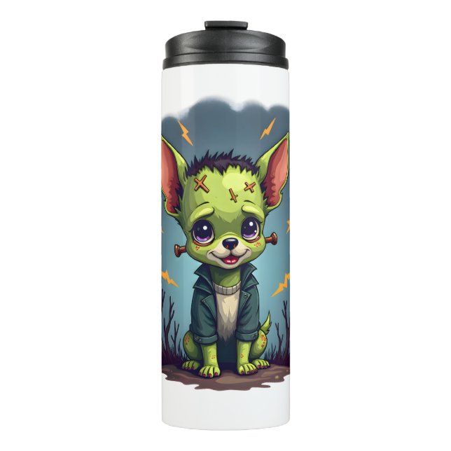 Frankenstein Chihuahua Shock Thermosbecher (Vorderseite)