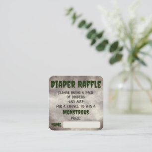 Frankenstein Diaper Raffle Begleitkarte