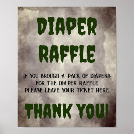 Frankenstein Diaper Raffle Poster