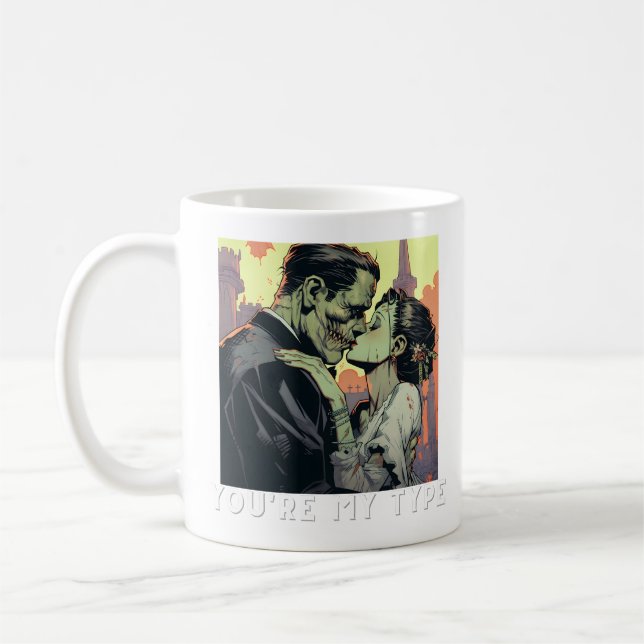 Frankenstein et la tasse de cadeaux de mariage de  (Gauche)