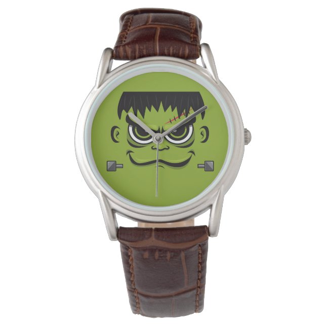 Frankenstein Halloween Face Armbanduhr (Vorderseite)