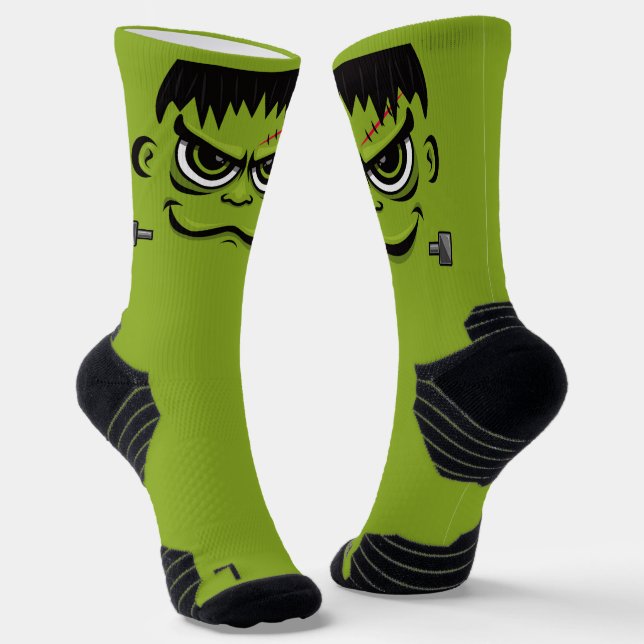 Frankenstein Halloween Face Socken (Gewinkelt)