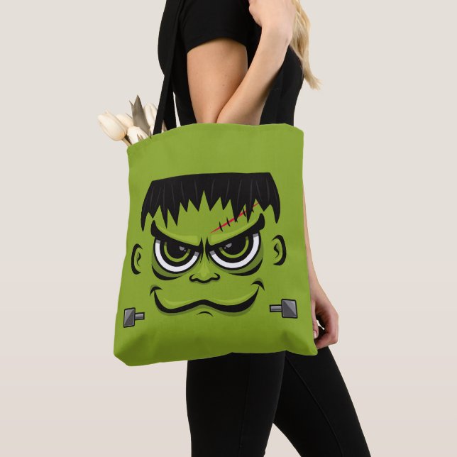Frankenstein Halloween Face Tasche (Von Nahem)