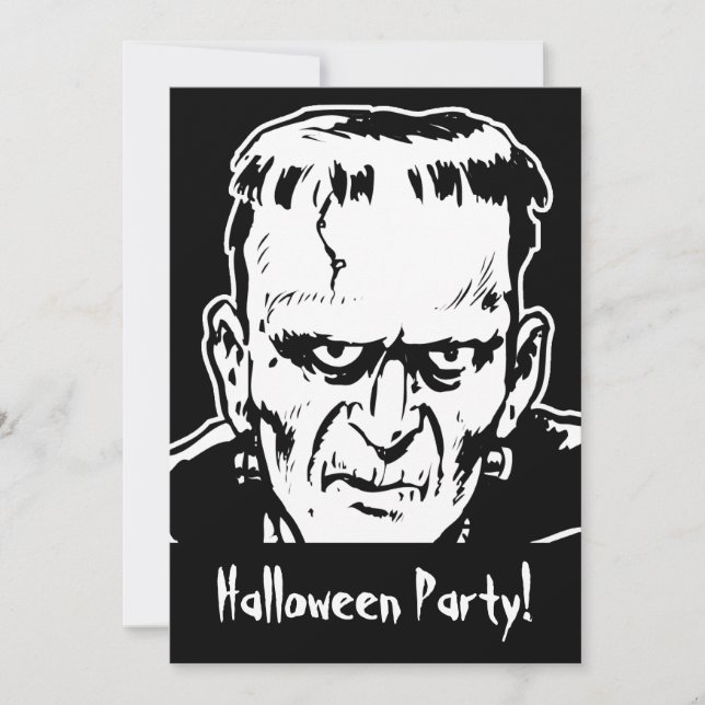 Frankenstein Halloween-Party Einladung (Vorderseite)