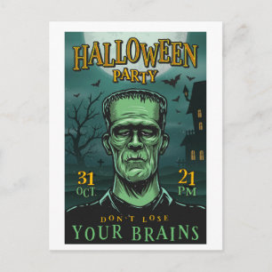 Frankenstein Halloween-Party Postcard Postkarte