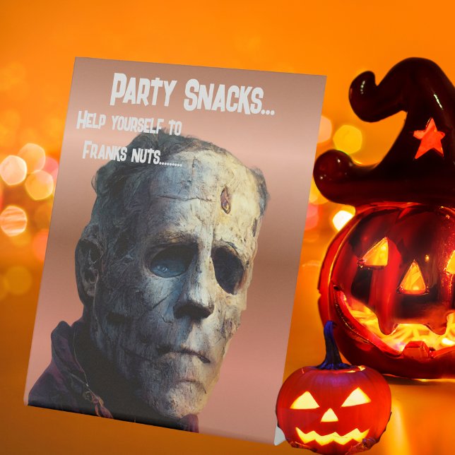 Frankenstein Halloween-Party Snacks Sockelschild (Frankenstein Halloween Party Snacks Pedestal Sign)