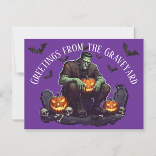 Frankenstein Halloween Postcard Postkarte