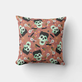 Frankenstein Halloween Skull Throw Kissen