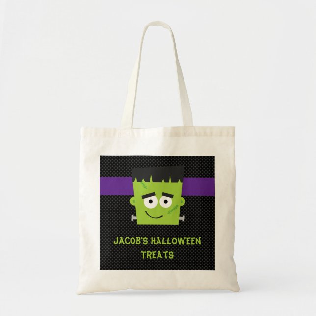 Frankenstein Halloween Sticker, Kids Halloween Tragetasche (Vorne)