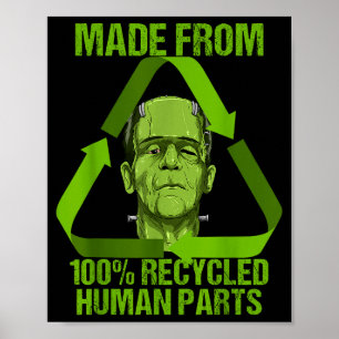 Frankenstein, hergestellt aus 100 % recycelten men poster