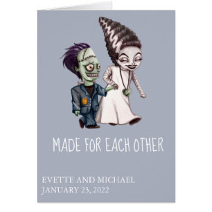 Frankenstein Mariage Félicitations Halloween